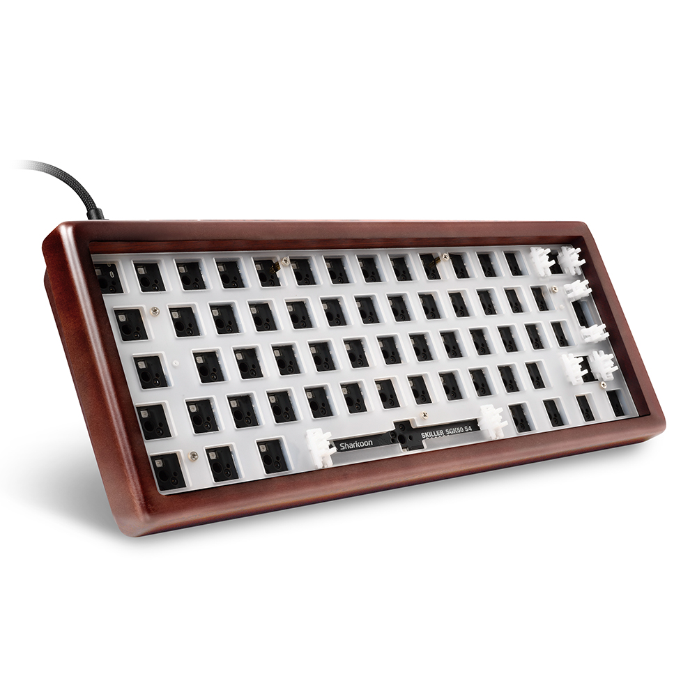 Sharkoon SGK50 S4 Gen 2 Wood PBT kabelgebundene Gaming Tastatur mit Holzgehäuse und hochwertigen PBT-Tastenkappen Tastaturen Produkt Bild 2