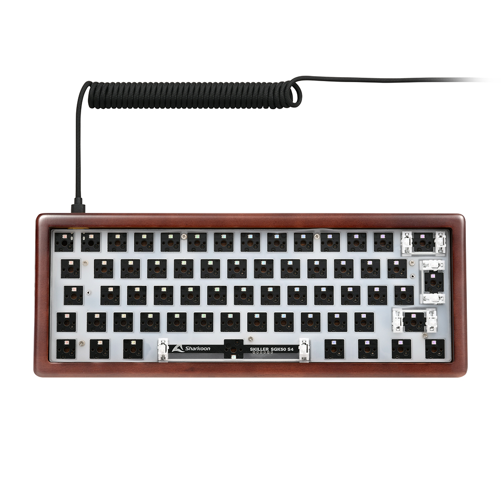 Sharkoon SGK50 S4 Gen 2 Wood PBT kabelgebundene Gaming Tastatur mit Holzgehäuse und hochwertigen PBT-Tastenkappen Tastaturen Produkt Bild 4