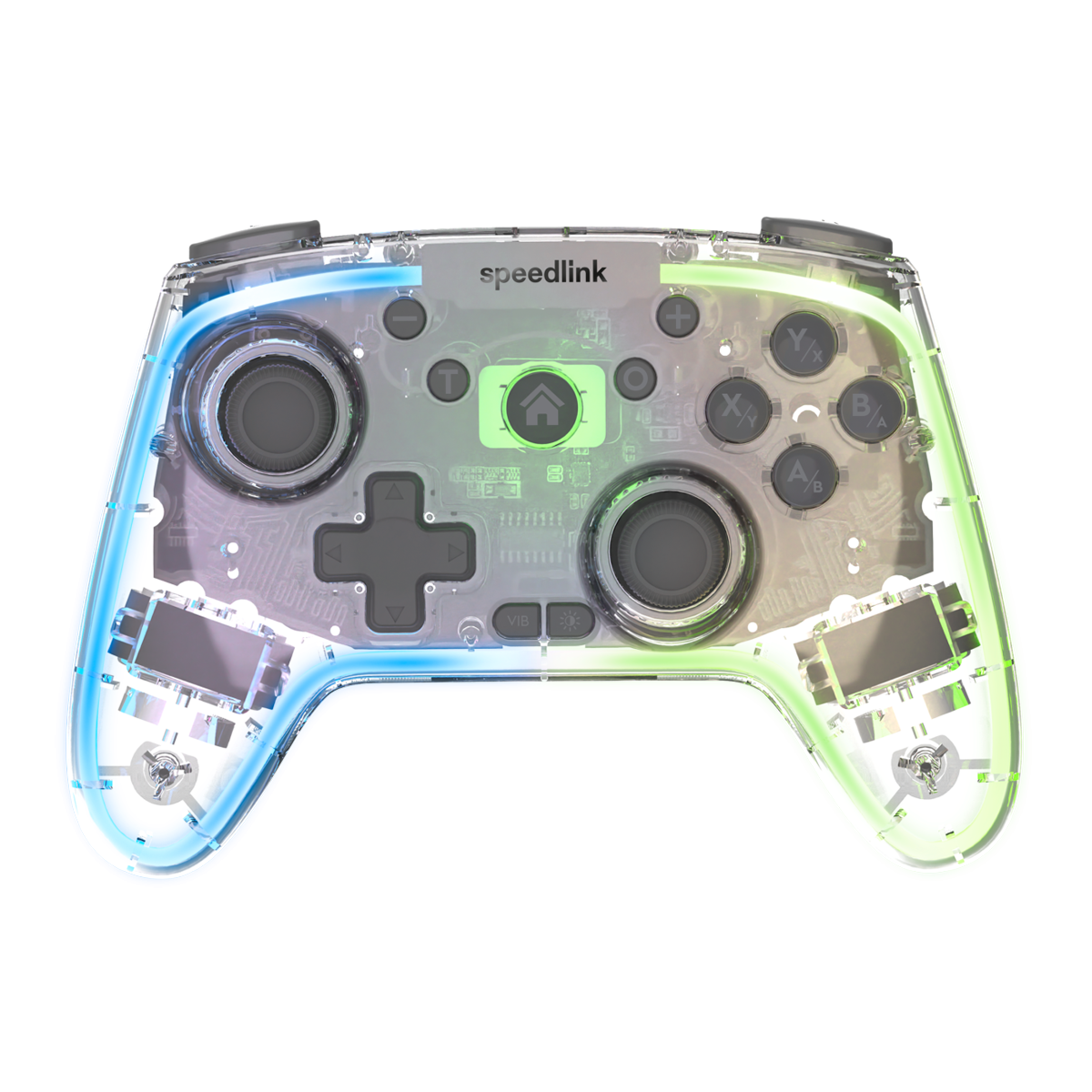 Speedlink RAIT NX RGB Gamepad für PC/Android/Switch OLED/Lite Kabellos/Kabelgebunden, Transparent