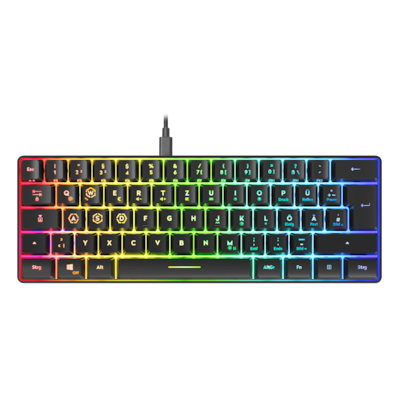 Speedlink LETOS RGB 60% Gaming Keyboard, schwarz - DE layout