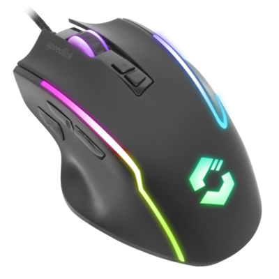 Speedlink DECUS NX RGB Gaming Maus, schwarz gummiert