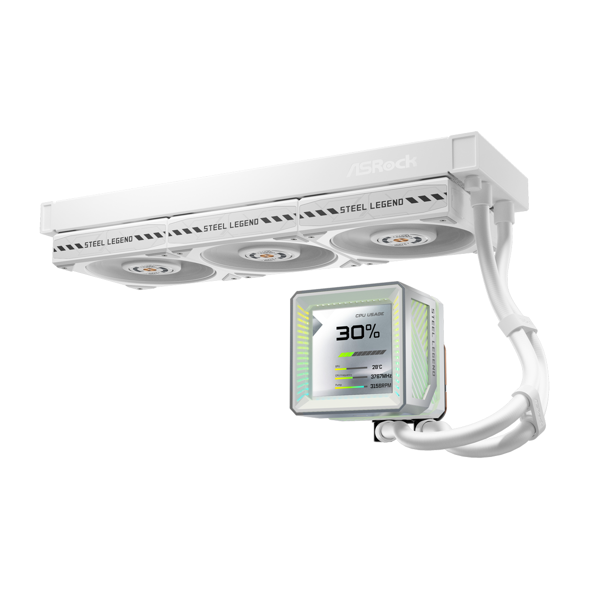 ASRock Steel Legend 360 LCD White | AiO-Wasserkühlung Kühlung Produkt Bild 10