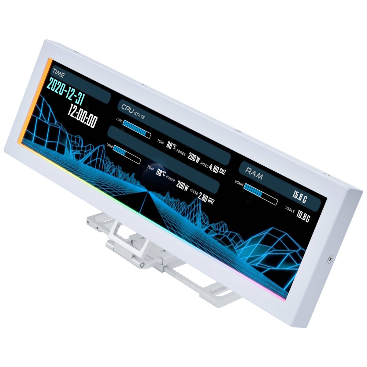 Lian Li 8.8" Universal Screen weiß Gehäuse Produkt Bild 1