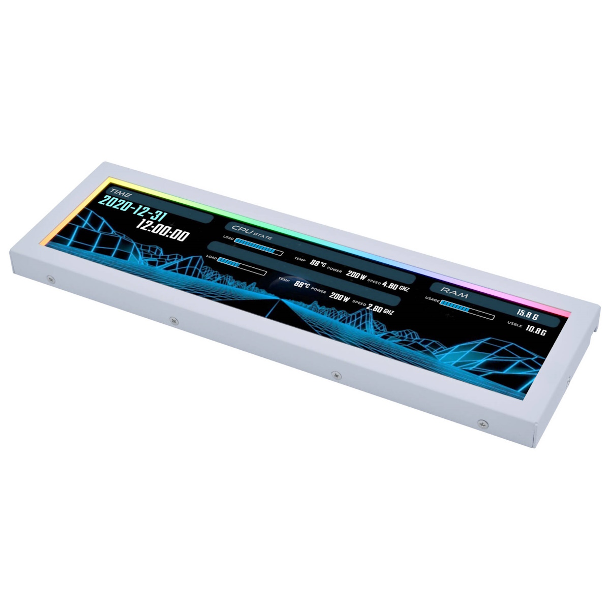 Lian Li 8.8" Universal Screen weiß Gehäuse Produkt Bild 2