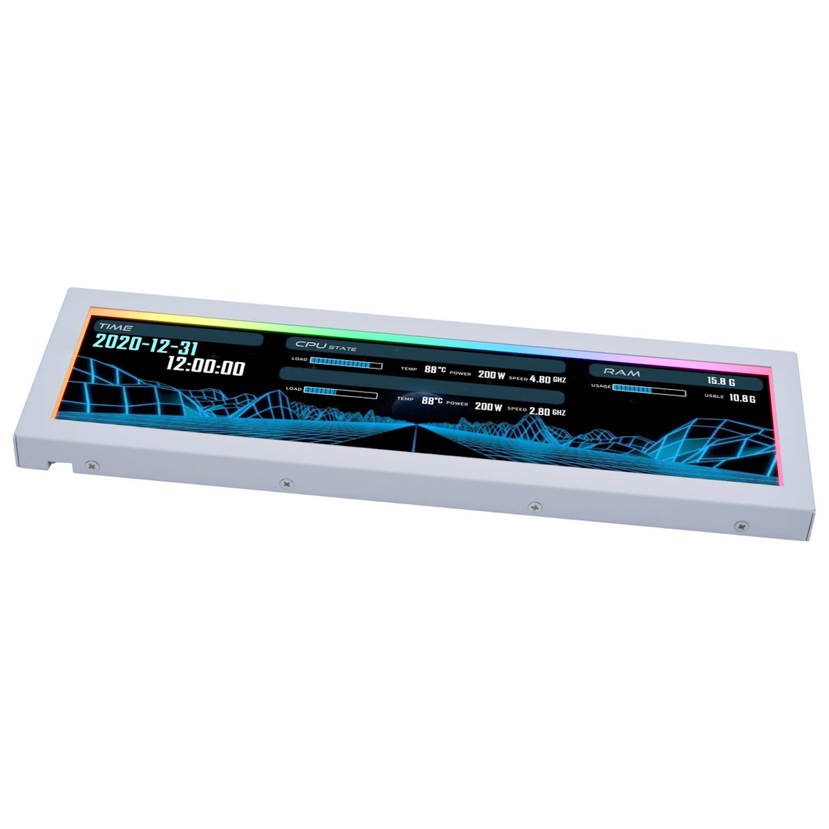 Lian Li 8.8" Universal Screen weiß Gehäuse Produkt Bild 3