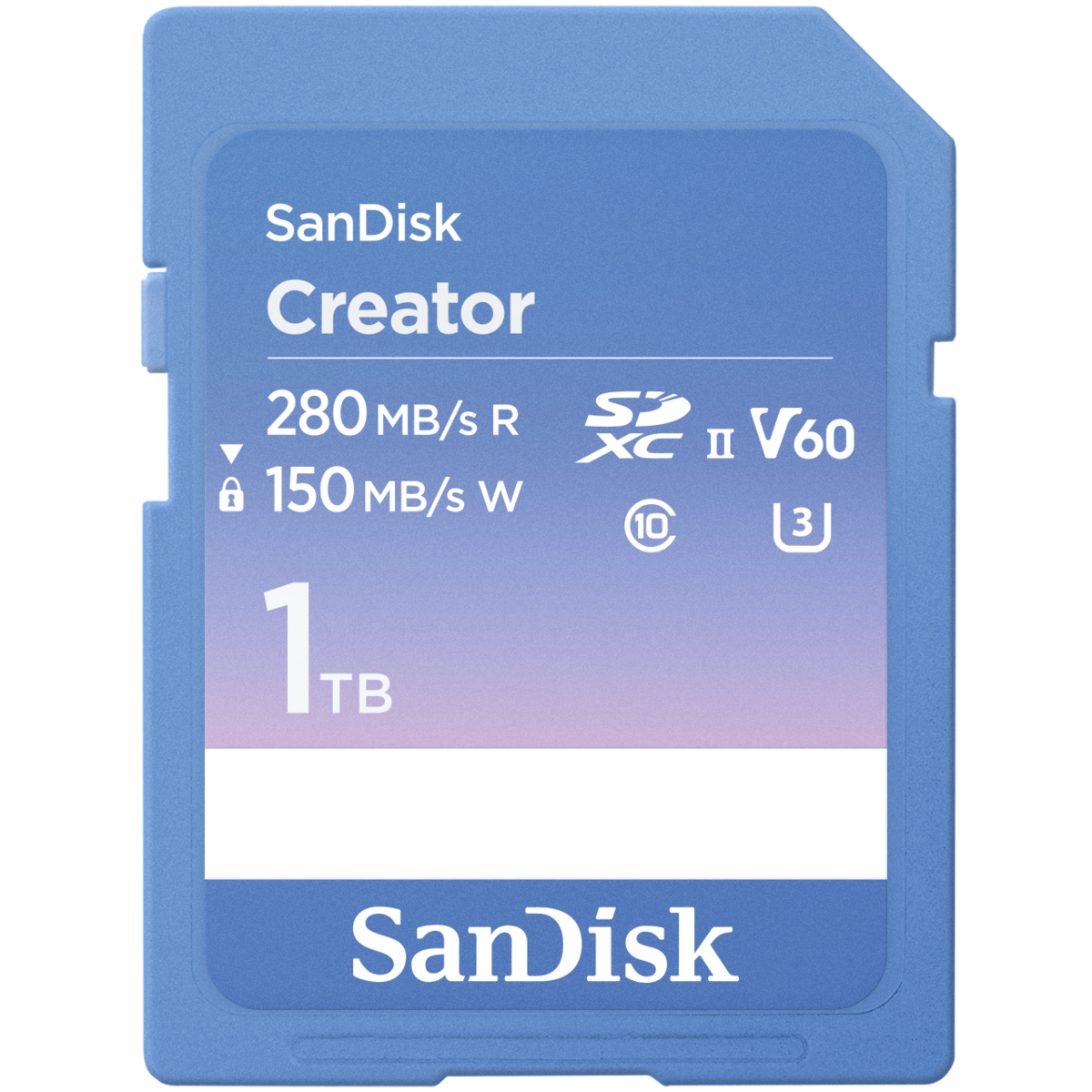 SanDisk Creator SD-Speicherkarte UHS-II 1TB Hohe Übertragungsgeschwindigkeiten von bis zu 280 MB/s