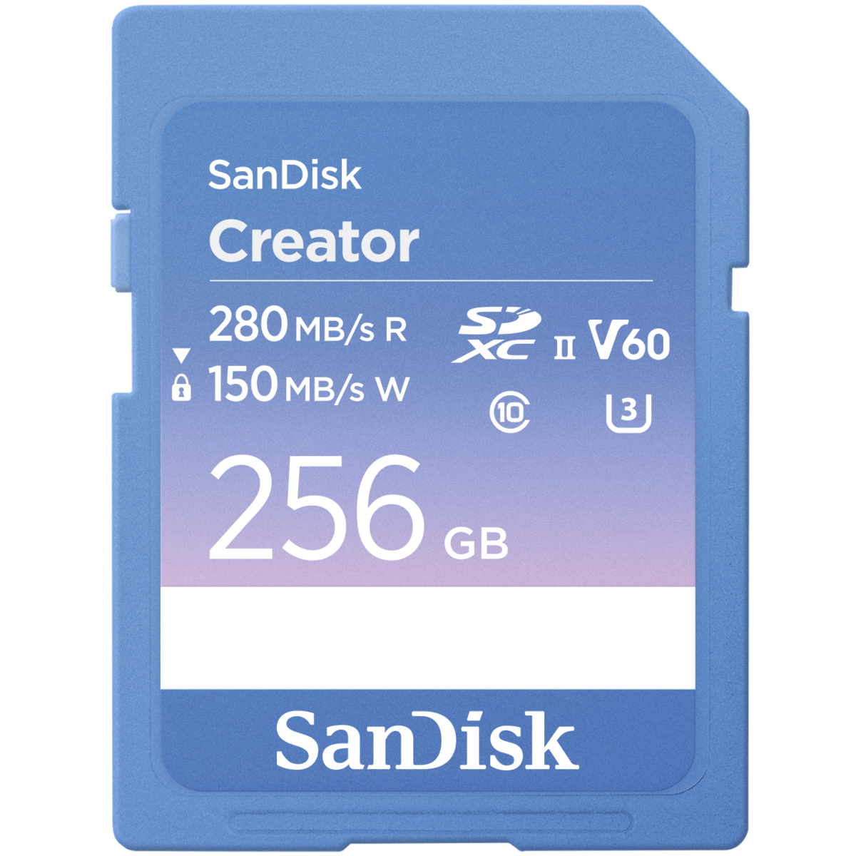 SanDisk Creator SD-Speicherkarte UHS-II 256GB Hohe Übertragungsgeschwindigkeiten von bis zu 280 MB/s