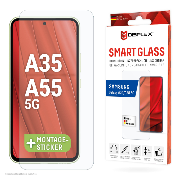 Thumbnail - DISPLEX Smart Glass (9H) für SAMSUNG A35 und A55 5G