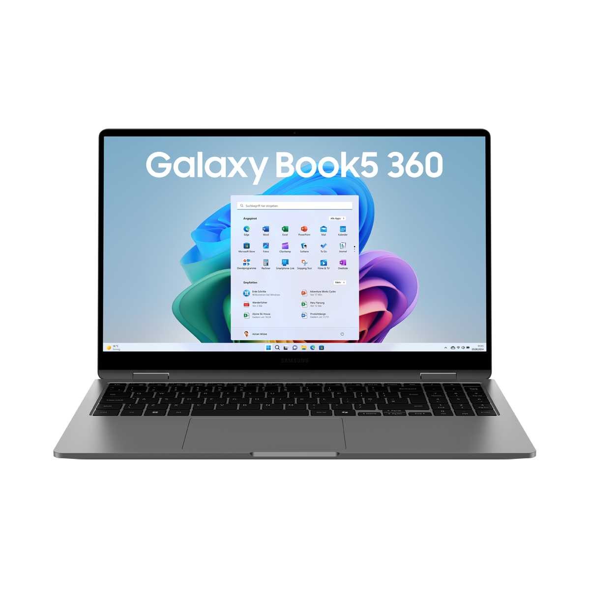 SAMSUNG Galaxy Book5 360 B-Ware 15,6 Zoll Intel Core Ultra 7 258V 32GB 1000GB W11 Moonstone Gray