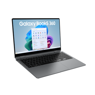 Samsung galaxy book5 360 | 15,6" fhd amoled na dotik | intel core ultra 5 226v | 16gb lpddr5x | 512gb nvme ssd | moonstone gray | brez napajalnika | prenosnik 2 Samsung galaxy book5 360 moonstone gray odprt prenosnik s tipkovnico