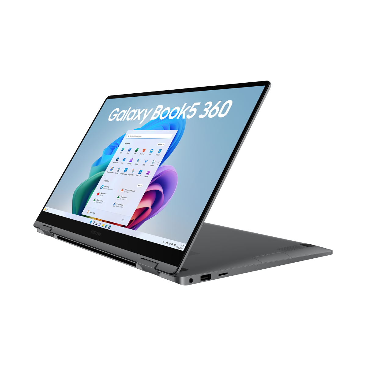 Samsung galaxy book5 360 2 v 1 način stojala in 360 stopinjski tečaj