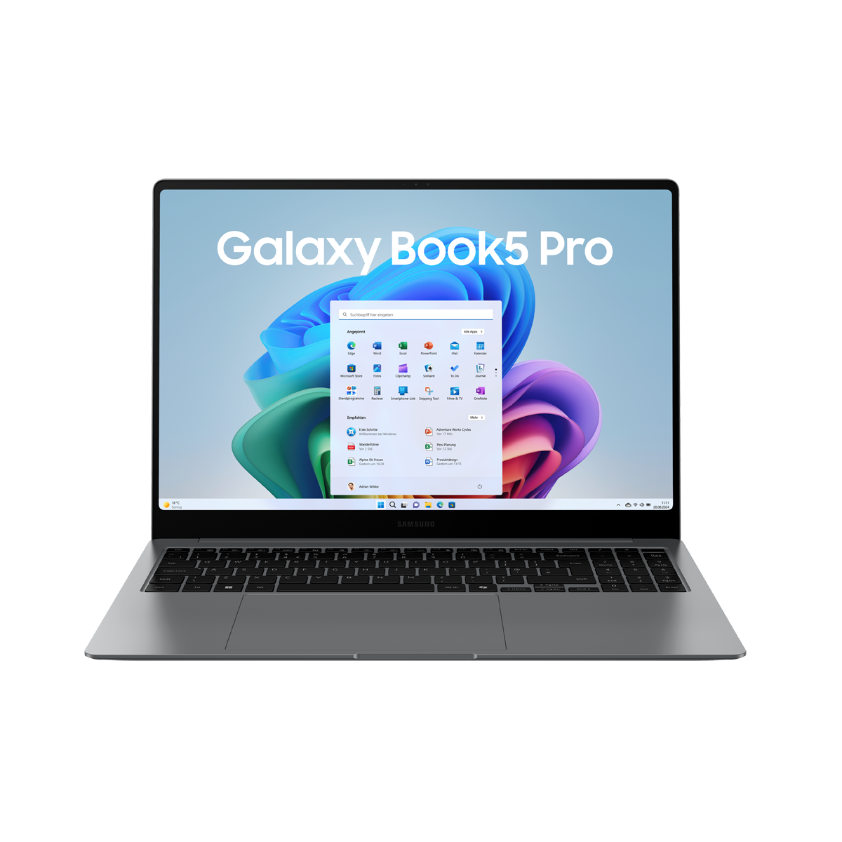 SAMSUNG Galaxy Book5 Pro 16 Zoll Intel Core Ultra 7 256V 16GB 512GB W11 Moonstone Gray