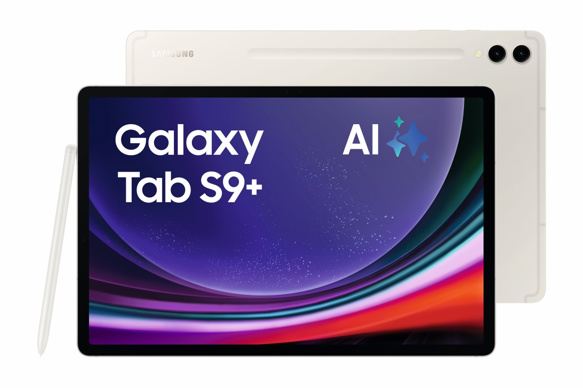 Samsung X810N Galaxy Tab S9+ Wi-Fi 256 GB (Beige) 12,4" WQXGA+ Display / Octa-Cora / 12GB RAM / 256GB Speicher / Android...