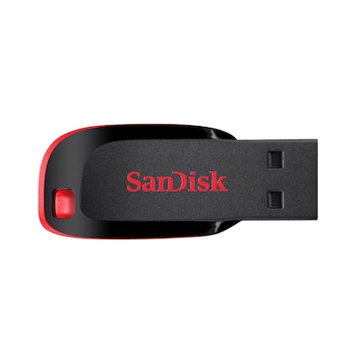 SanDisk Cruzer Blade Typ-A 128GB USB-Stick Ohne Schutzkappe, bis zu 15,5 MB/s, USB 2.0