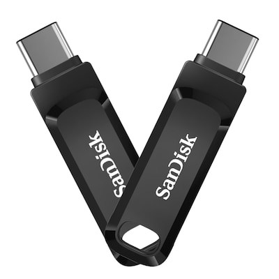 2er Pack SanDisk Ultra Dual Go Typ-A/Typ-C 64GB USB-Stick Swivel, bis zu 150 MB/s, USB 3.2 Gen 1x1 (5 Gbit/s)