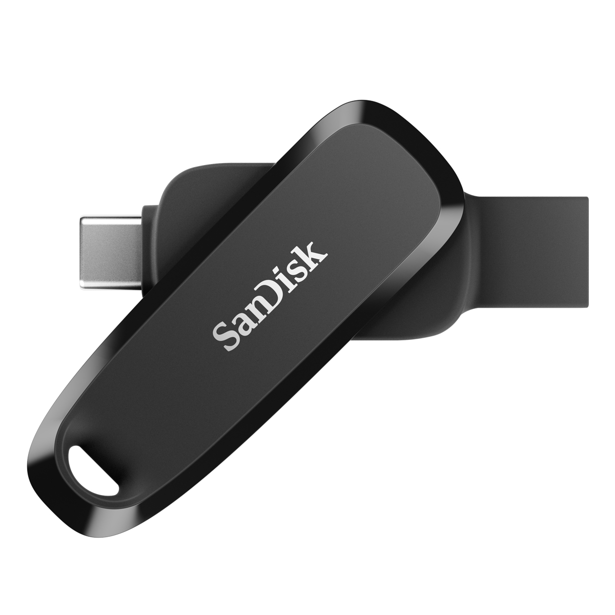 Thumbnail - SanDisk Phone Drive for Android Typ-A/C 256GB USB-Stick Schwarz Swivel, bis zu 100 MB/s, USB 3.2 Gen 1x1 (5 Gbit/s)