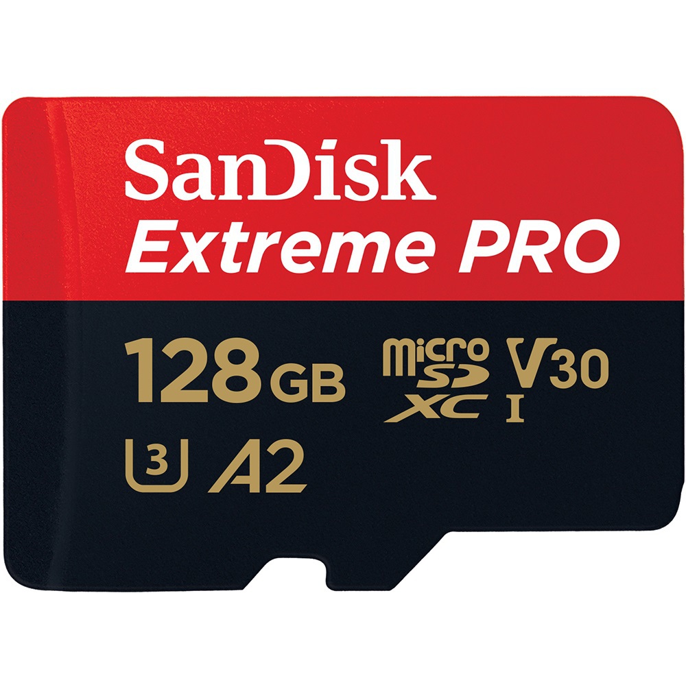 SanDisk 128GB EXTREME Pro microSD Speicherkarte A2 +SD-Adapter, Memory Zone App
