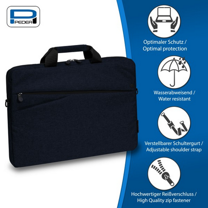 PEDEA Laptoptasche 17,3 Zoll (43,9cm) FASHION Notebook Umhängetasche mit Schultergurt