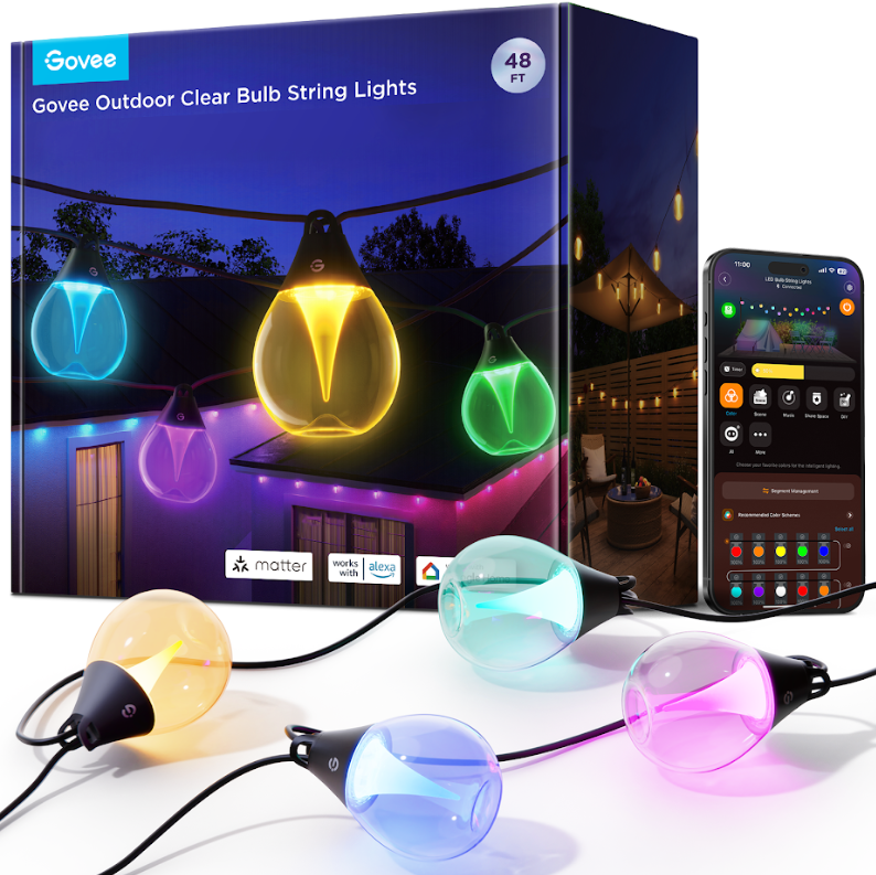 Govee - LED RGBICW Dimmbare Outdoor-Deko-Lichterkette