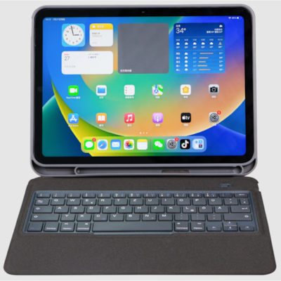 Deqster Slim Keyboard 2 für 13" Apple iPad Pro (M4), QWERTZ, DE-Layout, Grau