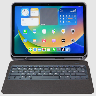 Deqster Slim Keyboard 2 für 13" Apple iPad Air(M2/M3), QWERTZ, DE-Layout, Grau
