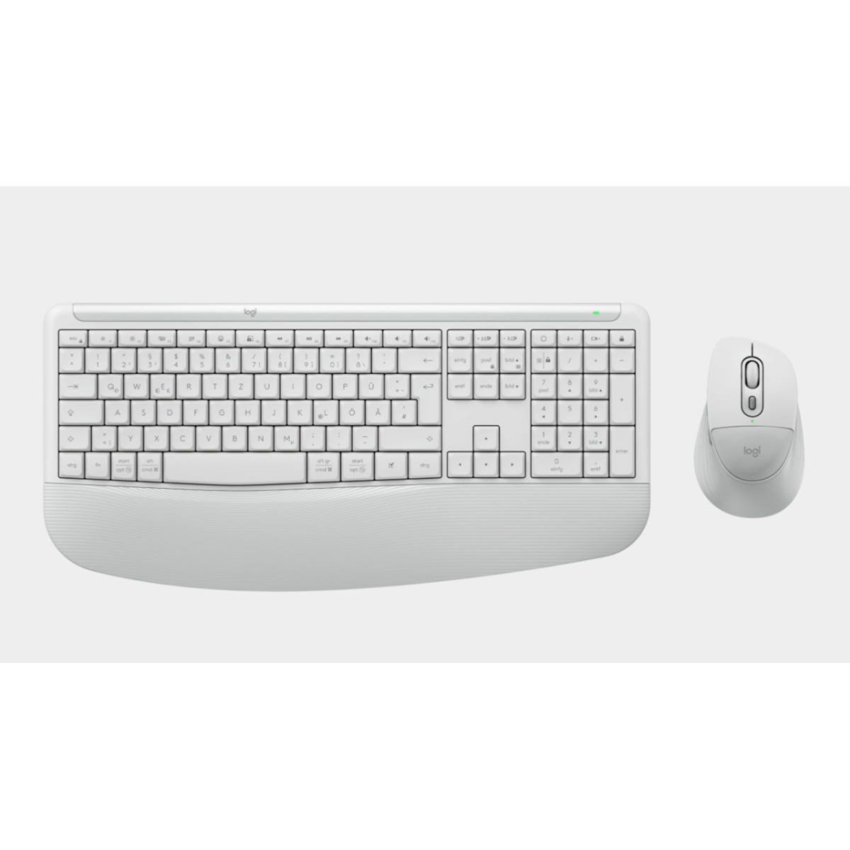 Logitech Signature Comfort Plus Combo MK880 (Off-White) - Tastatur & Maus Set - Full-Size - Deutsch - Weiss