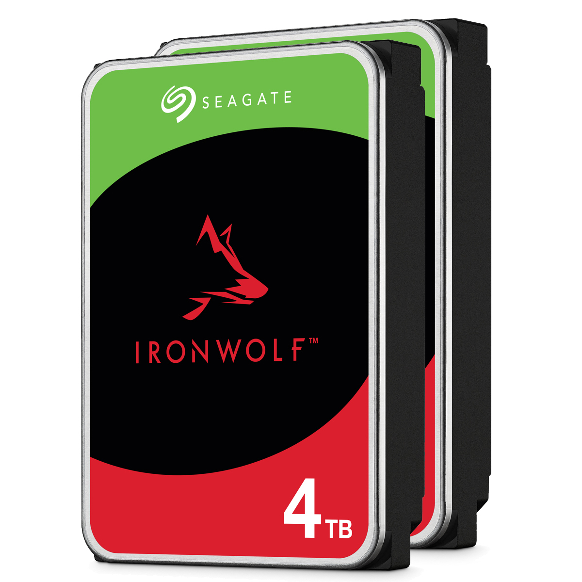 2er Pack Seagate IronWolf 4TB 3.5 Zoll SATA 256MB Interne NAS Festplatte (CMR)