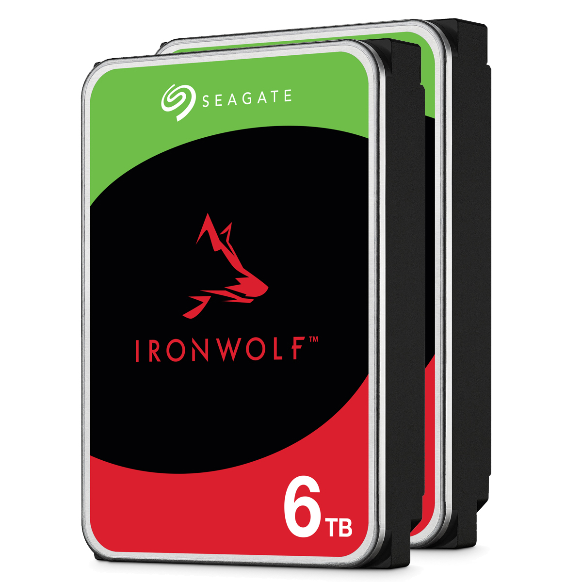 2er Pack Seagate IronWolf 6TB 3.5 Zoll SATA 256MB Interne NAS Festplatte (CMR)