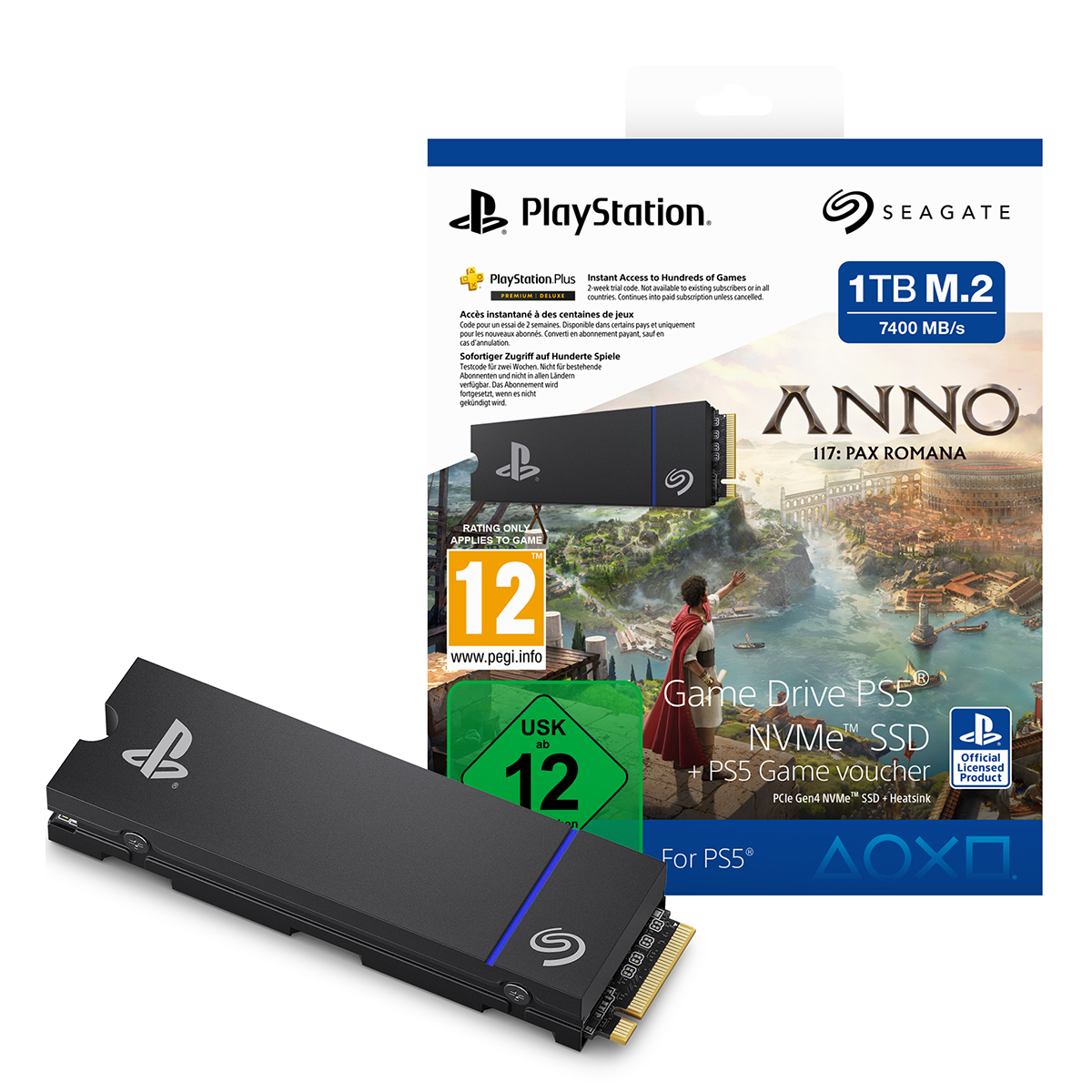 Seagate Game Drive SSD for PS5 1TB PCIe Gen4 NVMe inkl. Game Voucher Anno