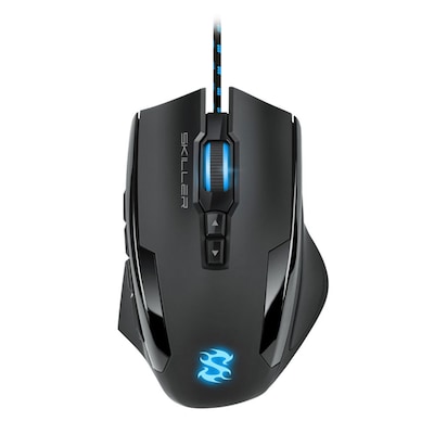 Sharkoon kabelgebundene Gaming Maus SKILLER SGM1, USB, 12 programmierbare Tasten, 10.800 dpi, RGB