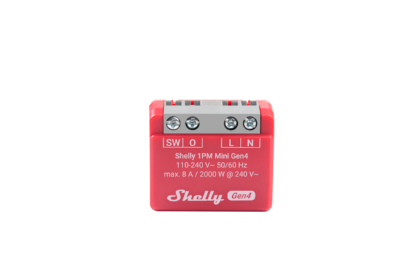 Shelly 1PM Mini Gen. 4 - Steuerrelais mit Messfunktion, Unterputz, max. 8A, WLAN, Matter, Zigbee & Bluetooth, mit Shelly Chipsatz