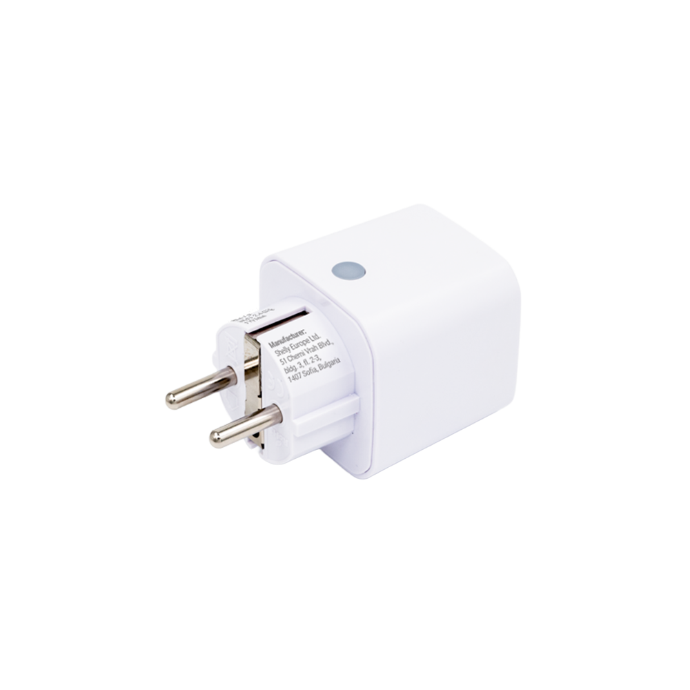 Shelly Plug M Gen3 weiß - kleiner smarter Stecker mit WLAN und Bluetooth-Konnektivität und Leistungsmessung