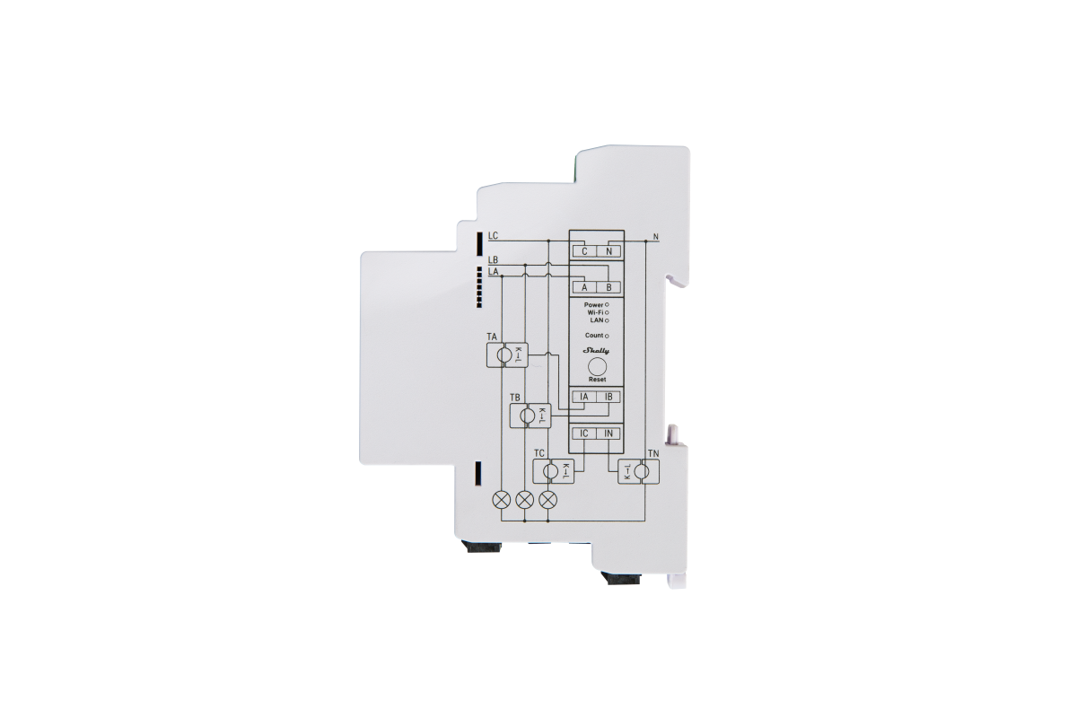 Shelly Pro 3EM 120A v2 Stromzähler Heimautomatisierung Produkt Bild 2