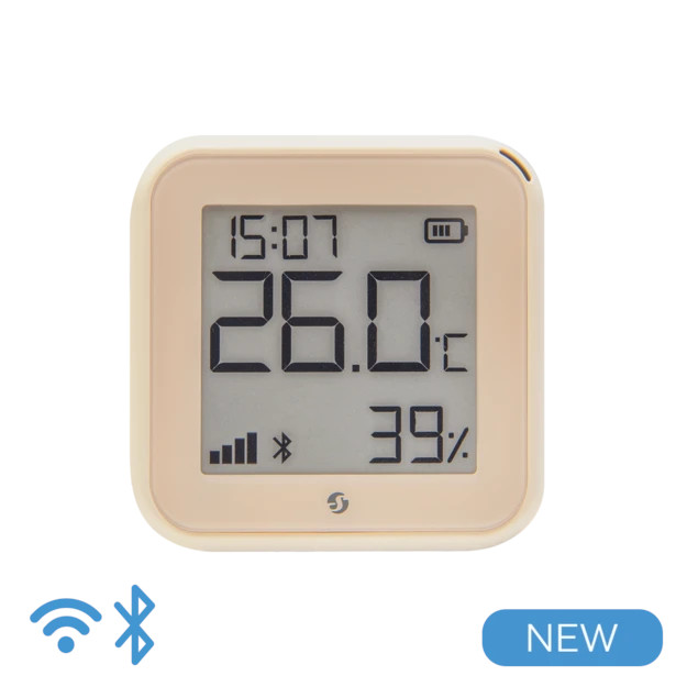 Shelly H&T Gen. 3 Temperatur- & Luftfeuchtigkeitssensor - Temperatur und Luftfeuchtigkeitssensor mit WLAN und Bluetooth - in der Farbe 