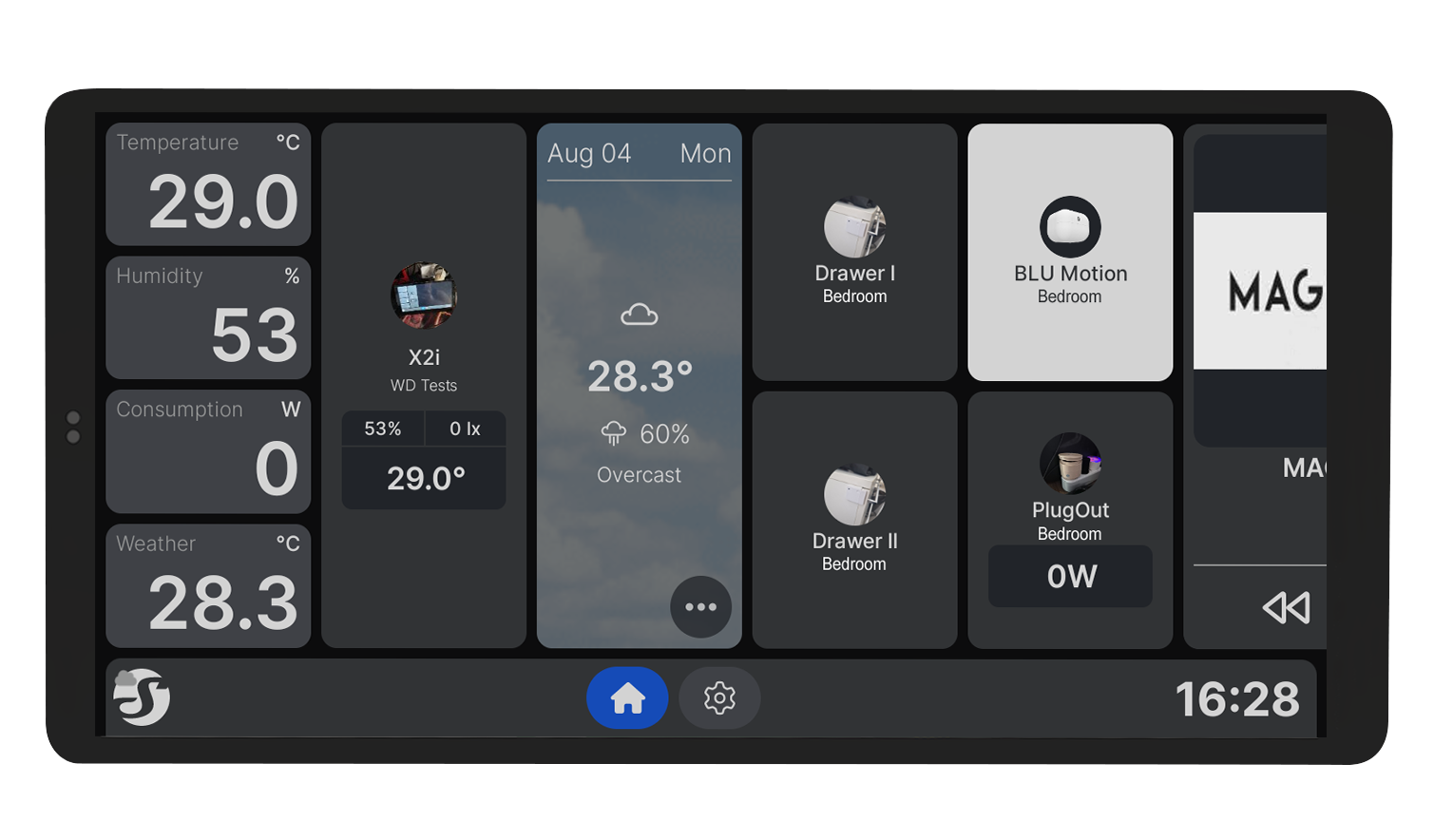Shelly Wall Display X2i Schwarz WLAN · Silber