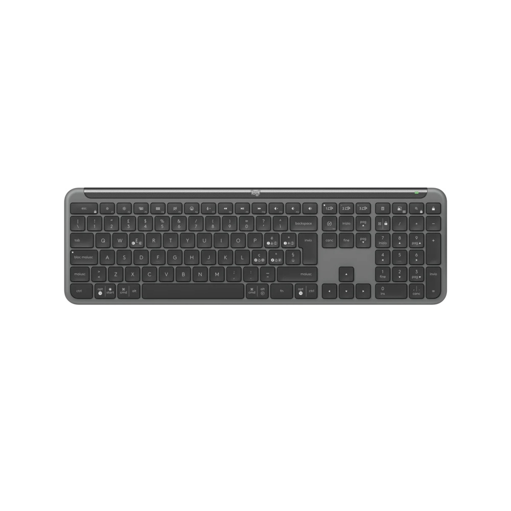 Logitech Signature Slim K950 Tastatur, Kabellos - Graphite Ultrakompaktes, schlankes Design, Komfortable, präzise Tastenanschläge