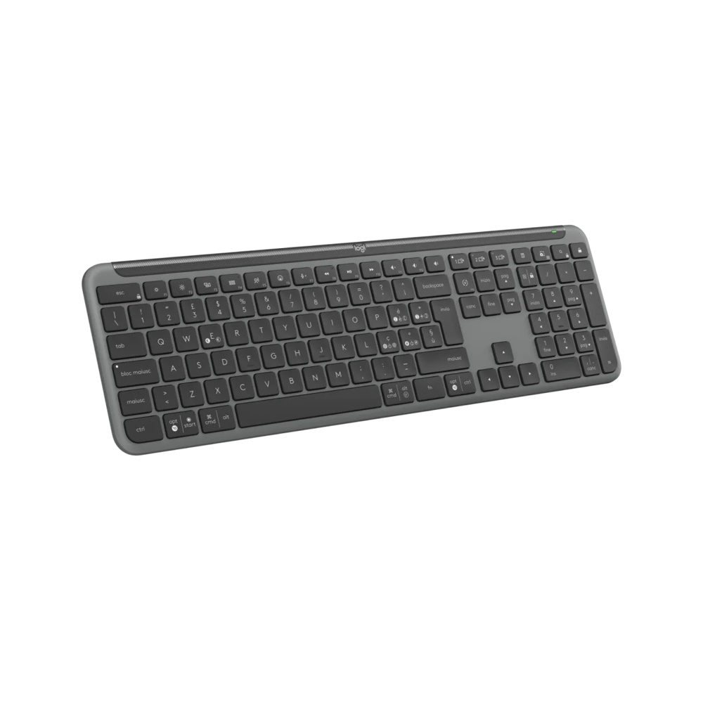 Logitech Signature Slim K950 Tastatur, Kabellos - Graphite Ultrakompaktes, schlankes Design, Komfortable, präzise Tastenanschläge