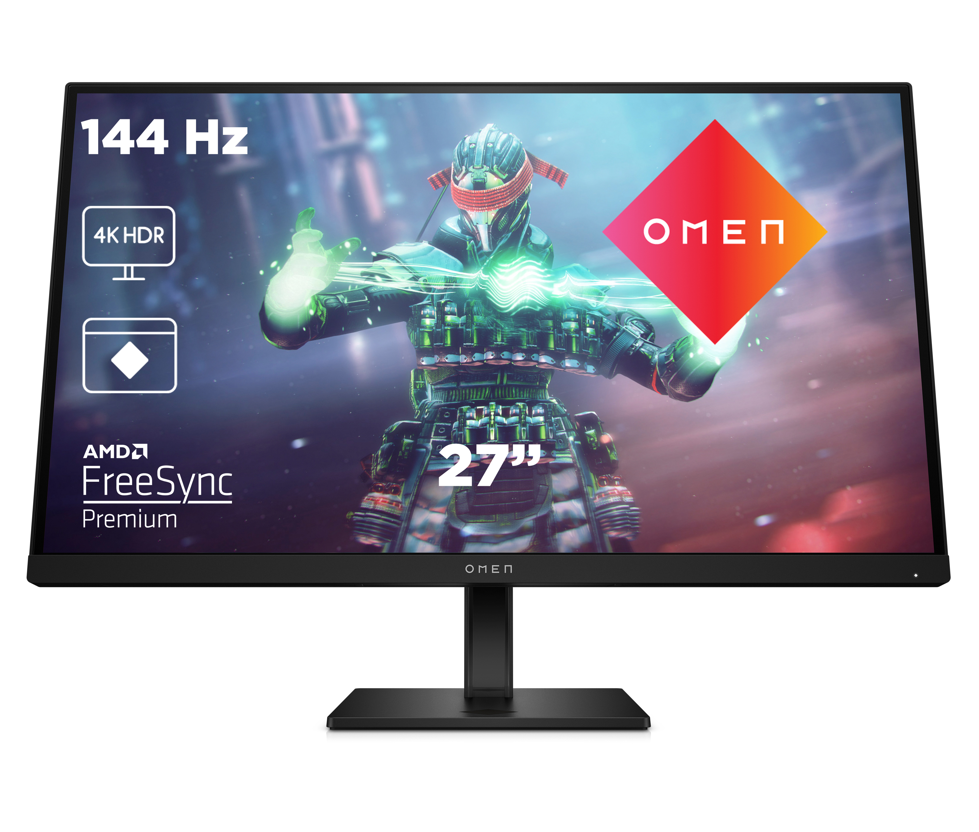 Thumbnail - HP Omen 27k Gaming Monitor - IPS, 144Hz, Höhenverstellung, USB-C