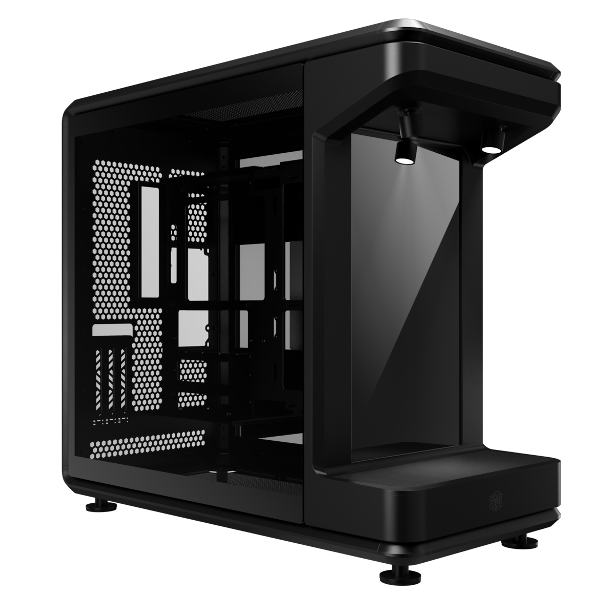 Cooler Master MasterFrame 360 Stage LCD Black Mid Tower Tempered Glass