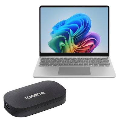 Microsoft Surface Laptop Copilot+ PC 13" 256GB inkl. KIOXIA SSD Notebook inkl. 1TB Portable SSD (KIOXIA EXCERIA PLUS G2)