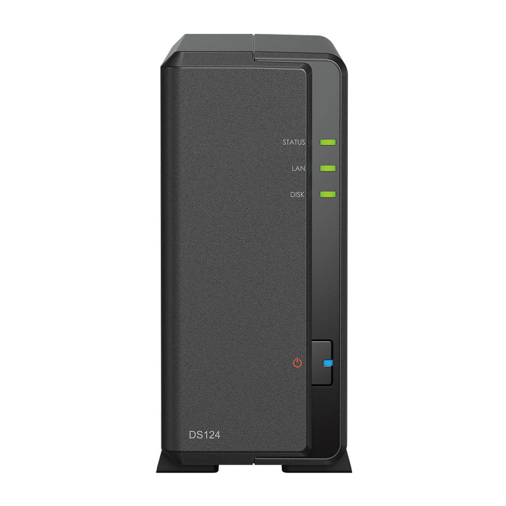 Synology DiskStation DS124 NAS 1-Bay B-Ware 2,5"/3,5" SATA HDD/SSD, 2x Gigabit LAN, 2x USB 3.0, 1GB RAM