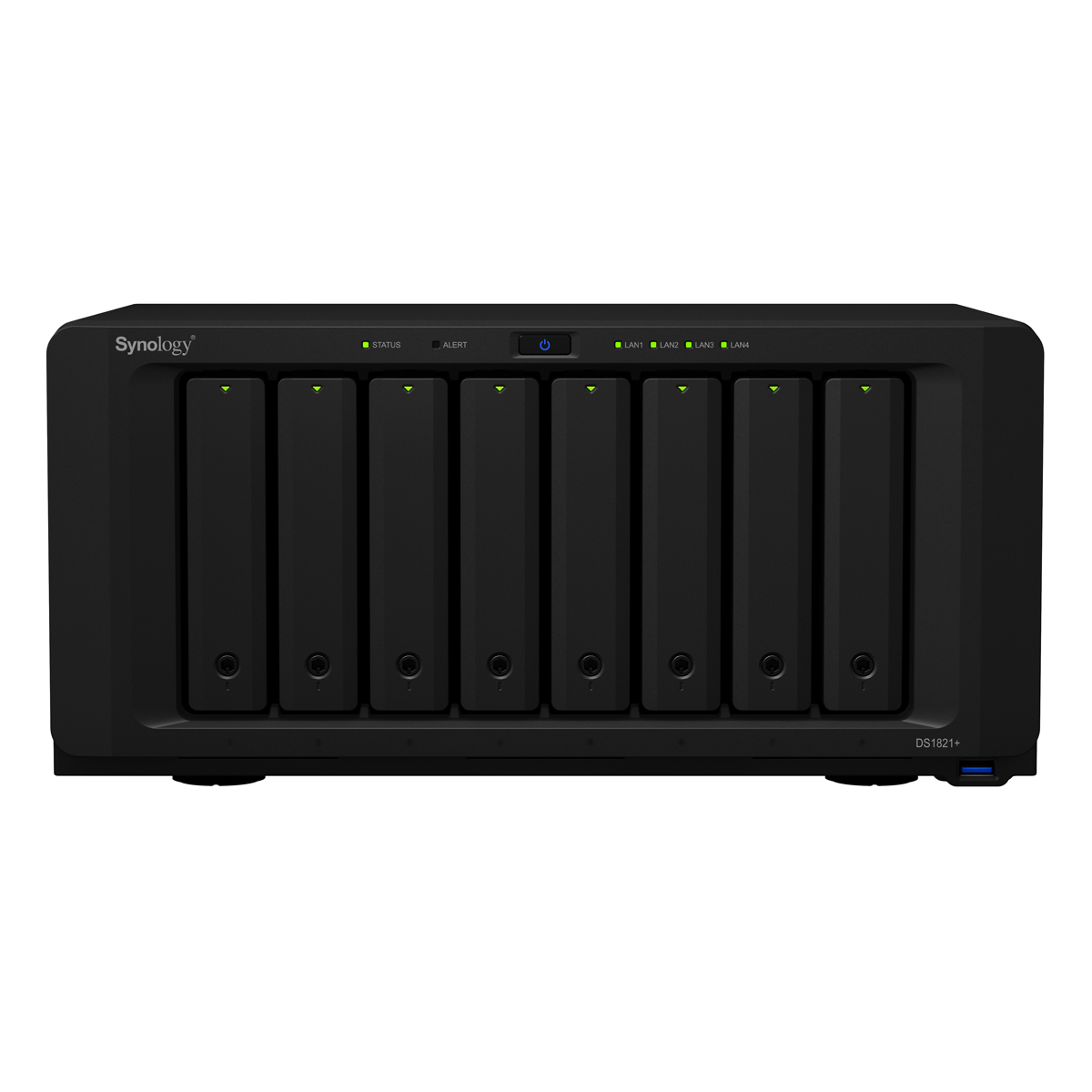 Synology DiskStation DS1821+ 8-Bay NAS [0/8 2,5"/3,5" HDD/SSD, 4x Gigabit LAN, 4x USB 3.0, 4GB RAM]