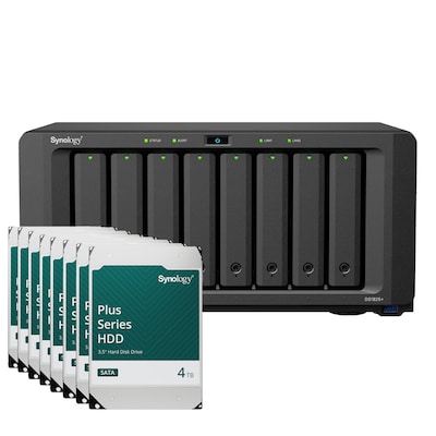 Synology DS1825+ 32TB Plus HDD NAS-Bundle NAS inkl. 8x 4TB Synology Plus 3.5 Zoll SATA Festplatte