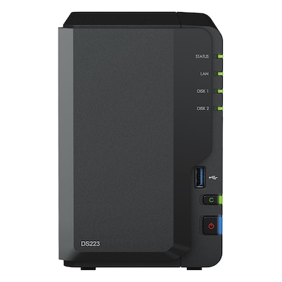 Thumbnail - Synology DiskStation DS223 NAS 2-Bay 0/2 2,5"/3,5" SATA HDD/SSD, 1x Gigabit LAN, 3x USB 3.0, 2GB RAM