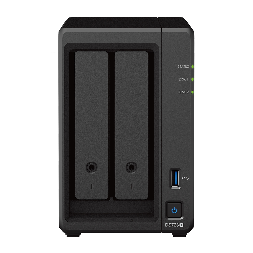 Thumbnail - Synology DiskStation DS723+ NAS 2-Bay 2,5"/3,5" SATA HDD/SSD, 2x Gigabit LAN, 1x USB 3.0, 2GB RAM