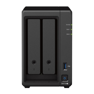 Thumbnail - Synology DiskStation DS723+ NAS 2-Bay 2,5"/3,5" SATA HDD/SSD, 2x Gigabit LAN, 1x USB 3.0, 2GB RAM
