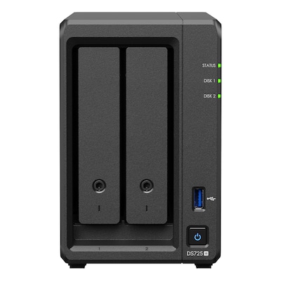 Synology DiskStation DS725+ NAS 2-Bay B-Ware AMD Ryzen™ R1600, 4GB DDR4 RAM, 0/2 HDD/SSD