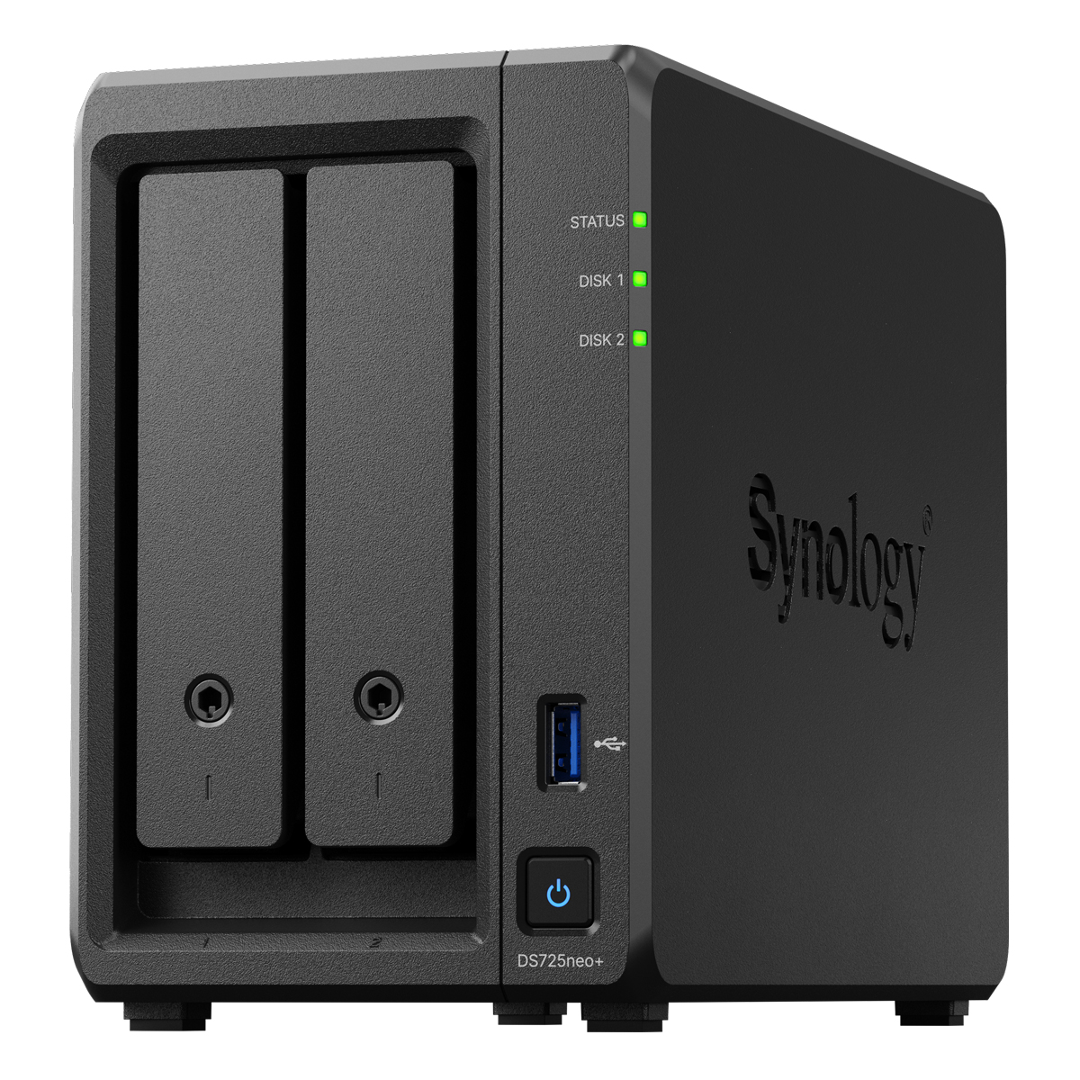 Synology DiskStation DS725neo+ NAS 2-Bay AMD Ryzen™ R1600, 4GB DDR4 RAM, 0/2 HDD/SSD