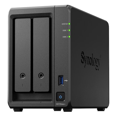 Synology DiskStation DS725neo+ NAS 2-Bay AMD Ryzen™ R1600, 4GB DDR4 RAM, 0/2 HDD/SSD
