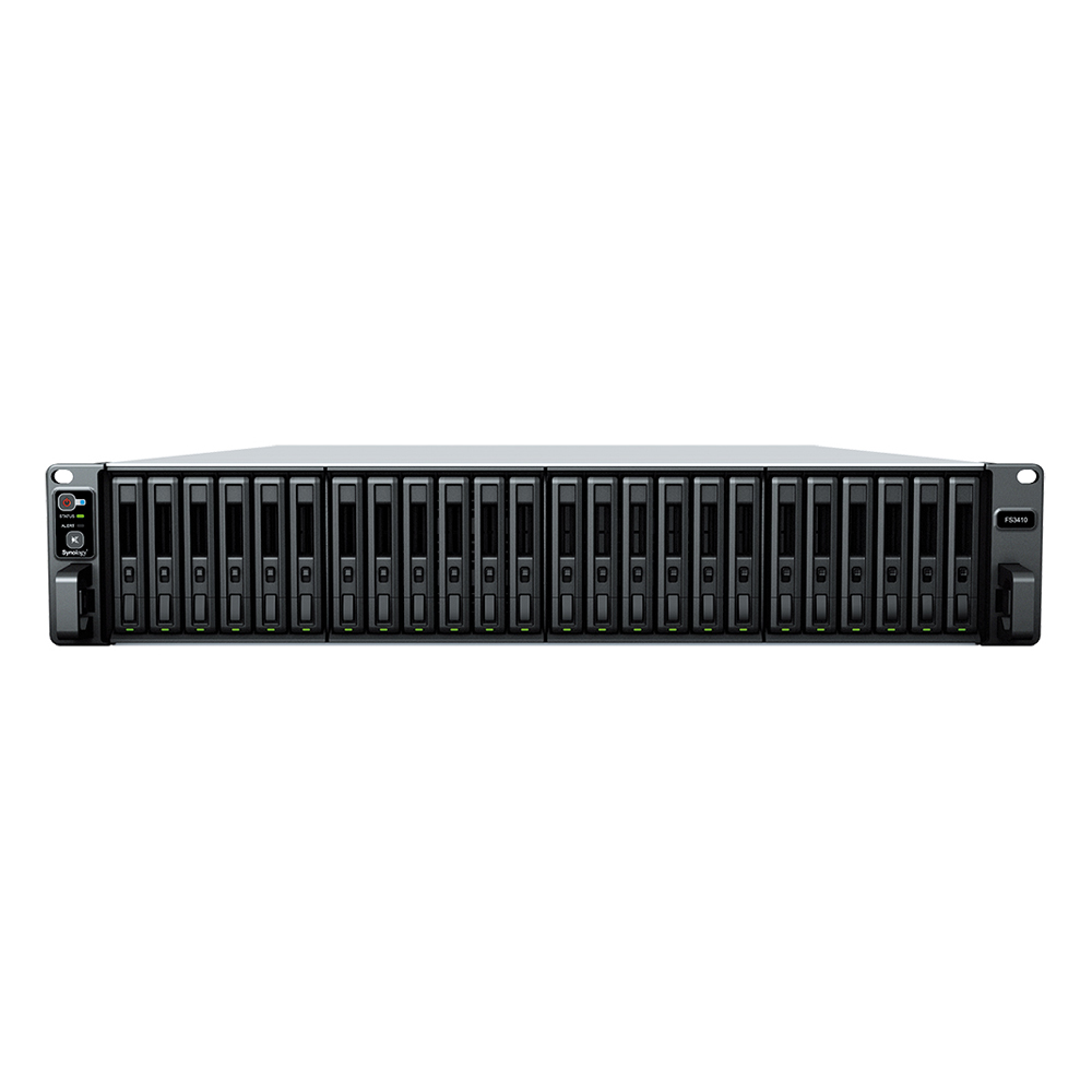 Thumbnail - Synology FlashStation FS3410 NAS 24-Bay 0/24 2.5" SATA SSD, 4x GbE + 2x 10GbE LAN, 16GB RAM